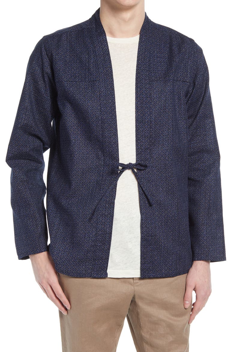 Tie Front Shirt, Alternate, color, BLUE