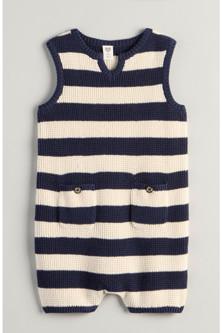 Sleeveless Knit Romper, Main, color, NAVY PEACOAT KINSLEY STRIPE