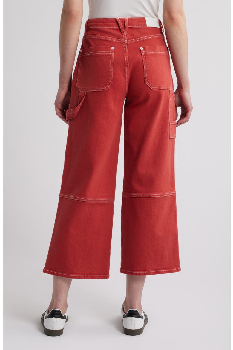 Silverado Ankle Wide Leg Carpenter Jeans, Alternate, color, TERRACOTTA