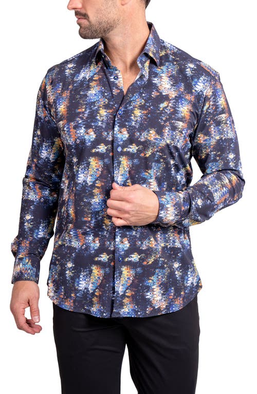 Maceoo Fibonacci Ascension Contemporary Fit Button-up Shirt In Multi