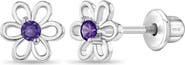 In Season Jewelry Spring Cubic Zirconia Flower Earrings