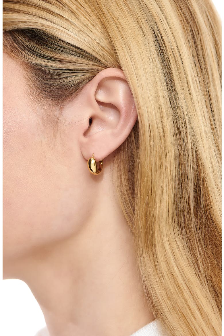 Teardrop Hoop Earrings, Alternate, color, GOLD