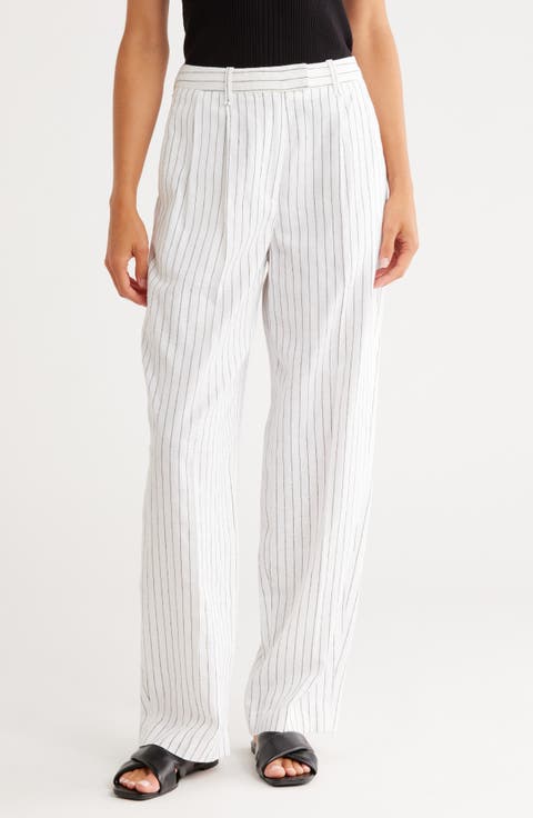 Portia Striped Linen Pants