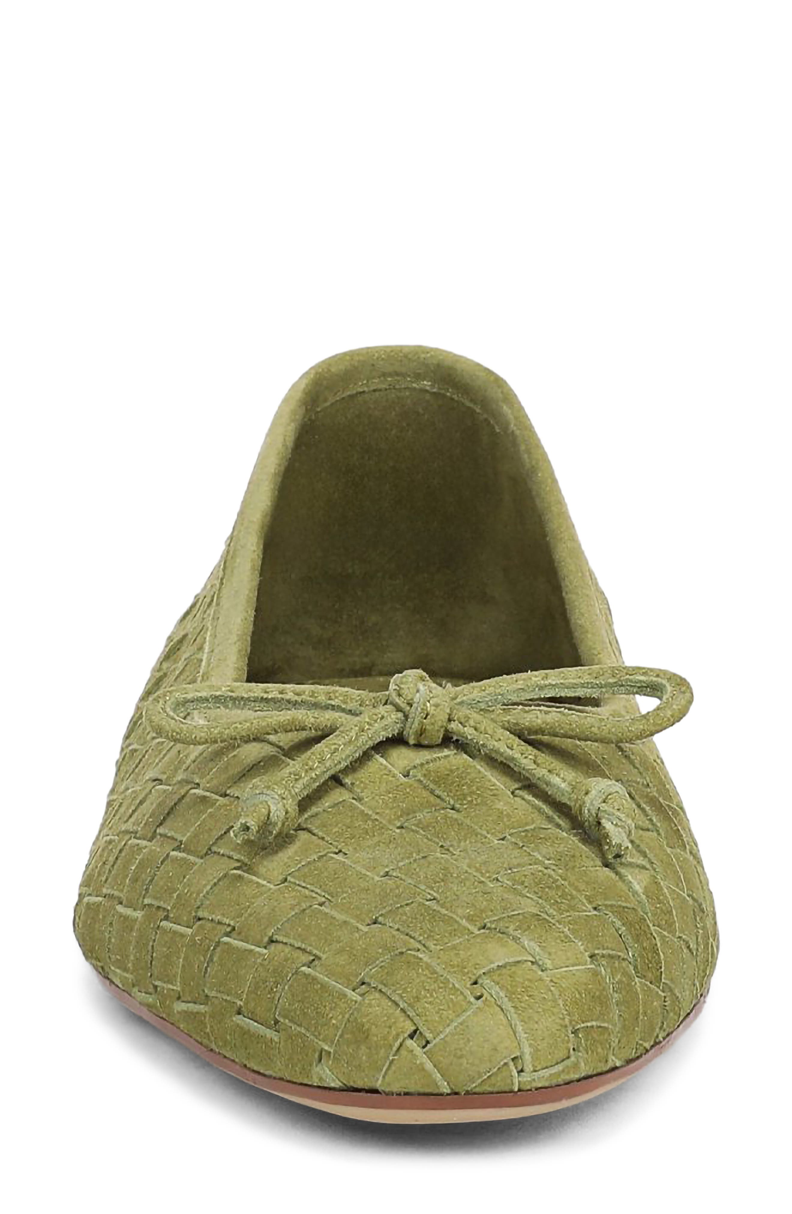 Ruthie Woven Ballet Flat, Alternate, color, MARTINI OLIVE