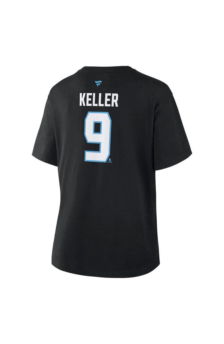 FANATICS Women
s Fanatics Clayton Keller Black Utah Mammoth Authentic Stack Name 
Number T-Shirt, Alternate, color, Black