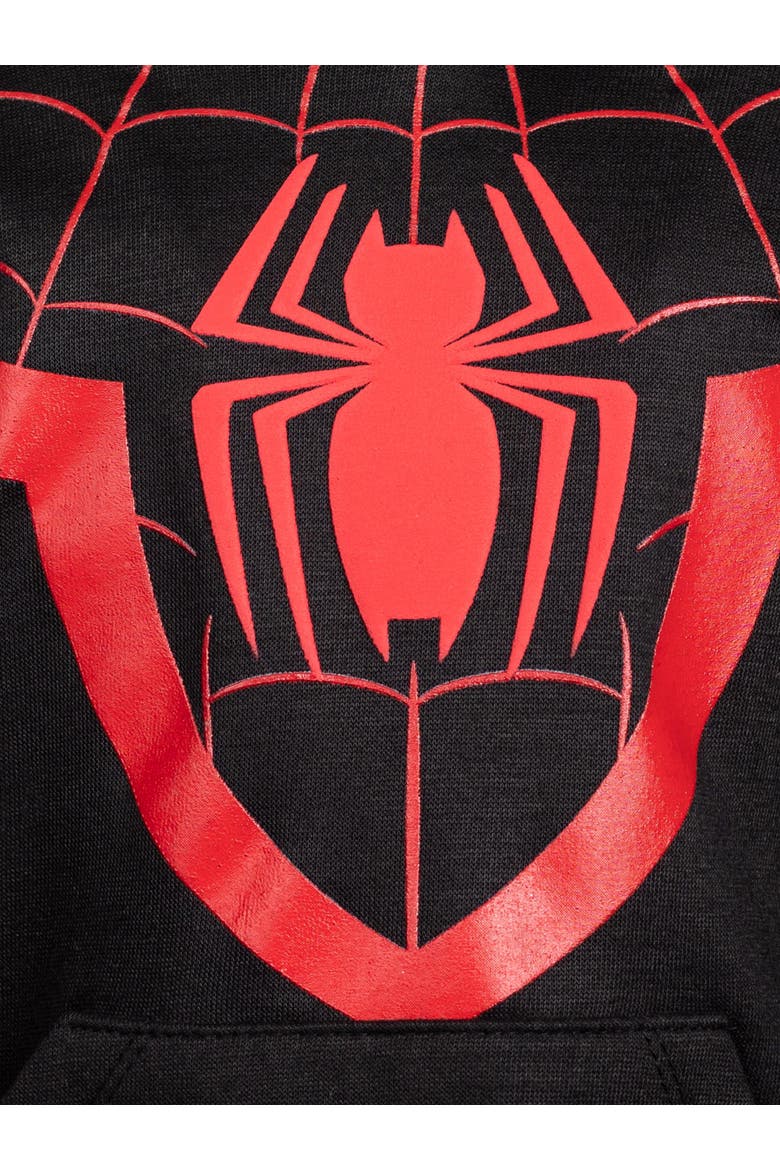 Spider-Man Cosplay Fleece Hoodie, Alternate, color, Black Miles Morales