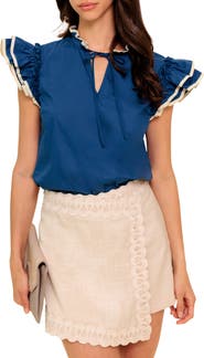 FLYING TOMATO Flutter Sleeve Top