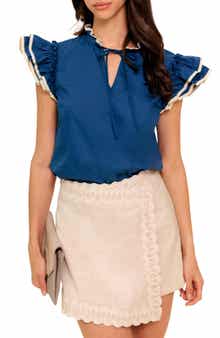 FLYING TOMATO Flutter Sleeve Top