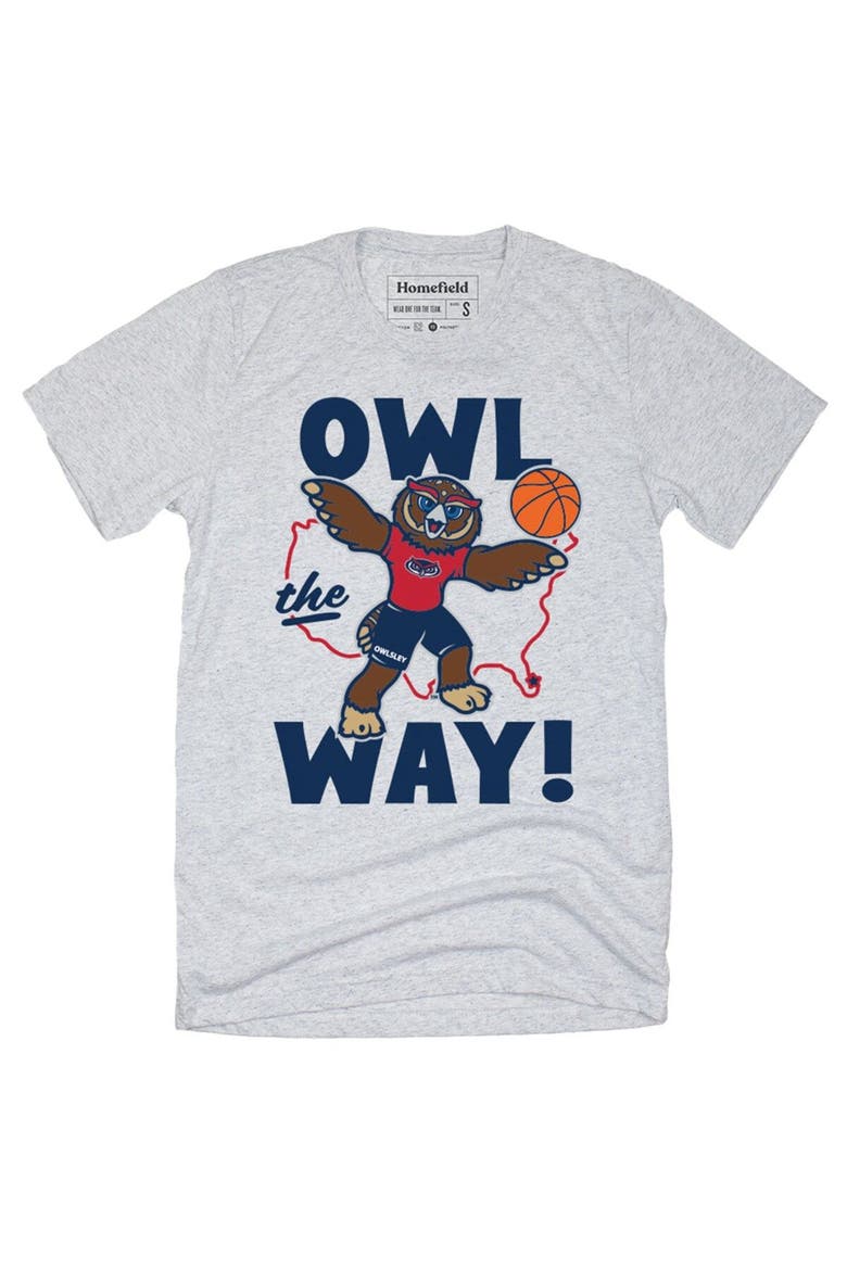 Gray Florida Atlantic Owls Owl The Ways T-Shirt, Main, color, Gray