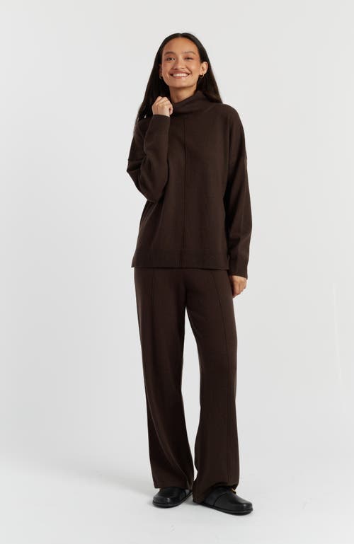 Chinti & Parker Relaxed Roll Neck Wool & Cashmere Sweater In Brown