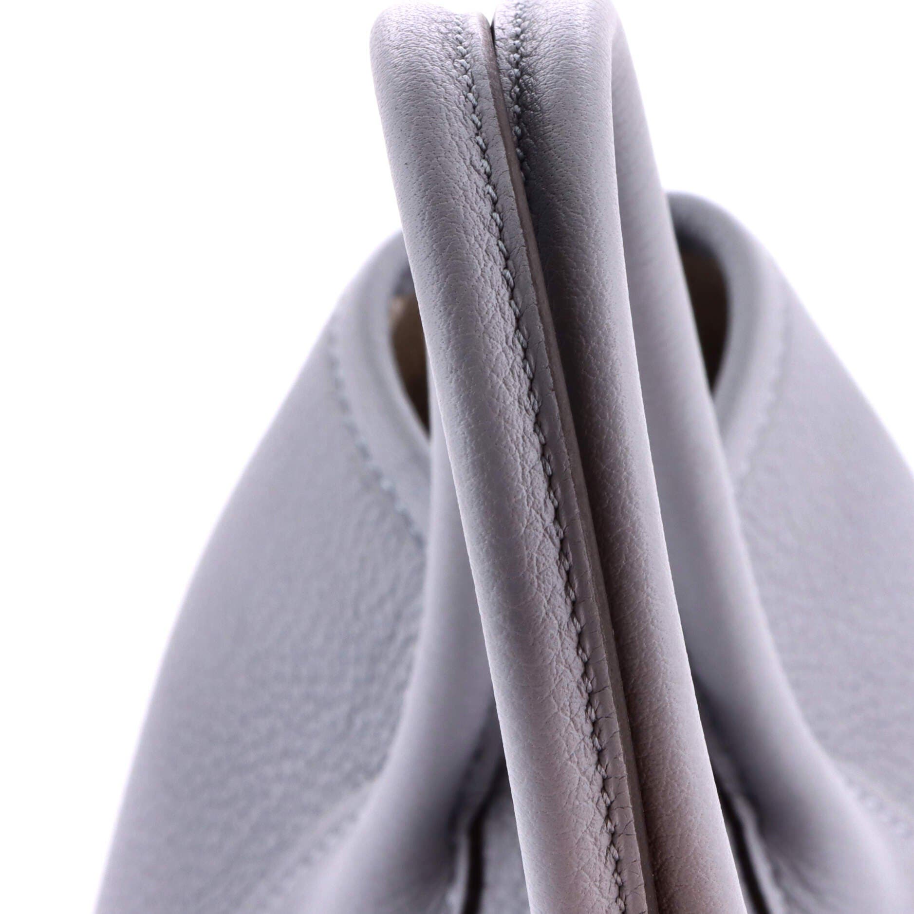 Pre-Owned Hermes Neo Garden Party Tote Leather 23, Alternate, color, Gris Pantin