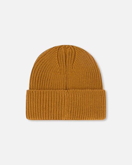 Deux Par Deux Mid-season Knit Hat In Brown