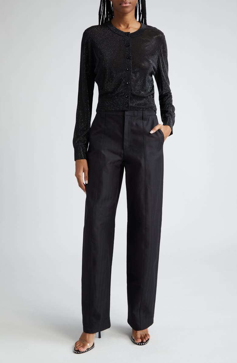 Alexander Wang Relaxed Fit Hot Fix Crop Cardigan, Alternate, color, 