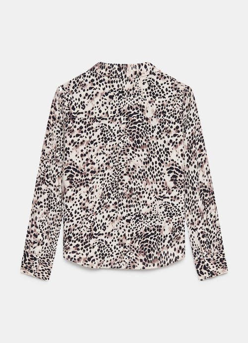 Mint Velvet Animal Print Long Sleeve Shirt In Multi