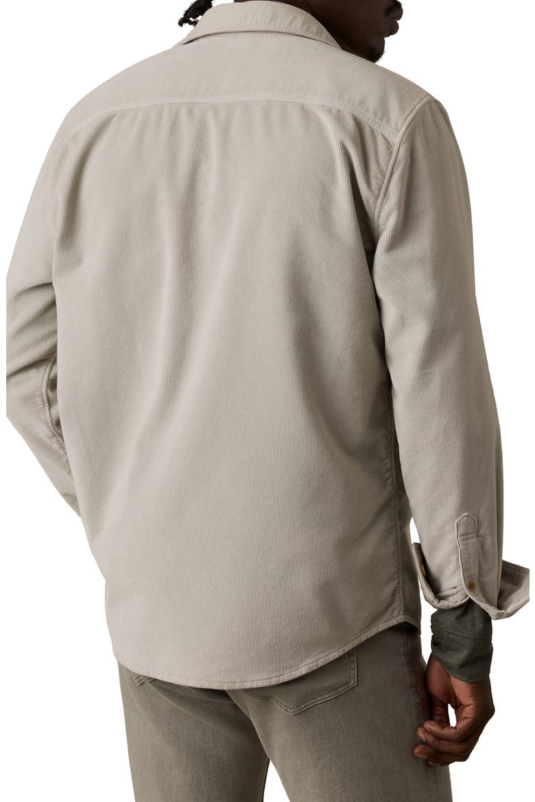 Cotton Stretch Corduroy Button-Up Overshirt, Alternate, color, TUNDRA STONE