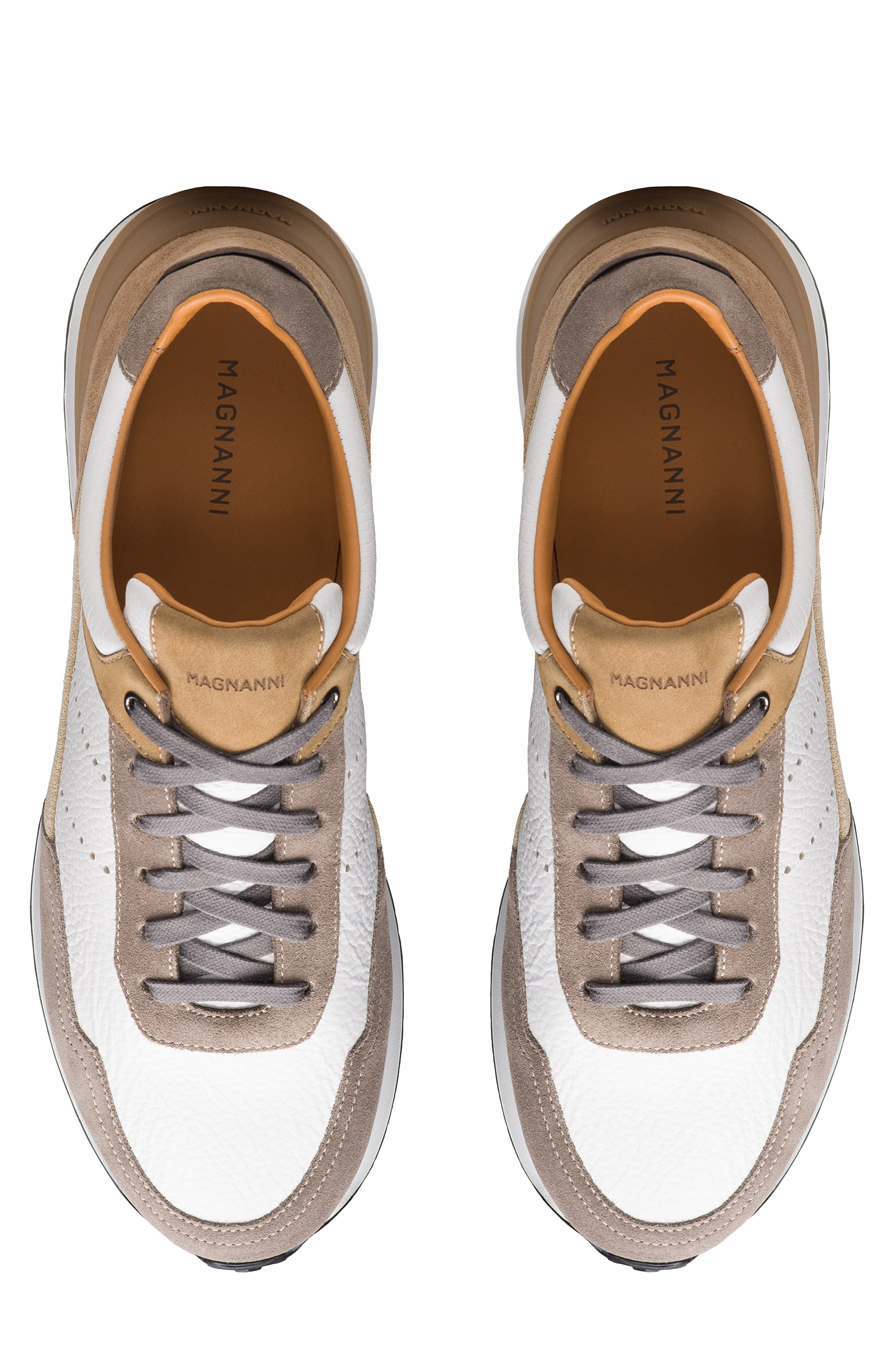 Magnanni Bravo V Sneaker, Alternate, color, Taupe Suede