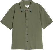 Rhythm Grange Cropped Linen & Cotton Button-Up Shirt