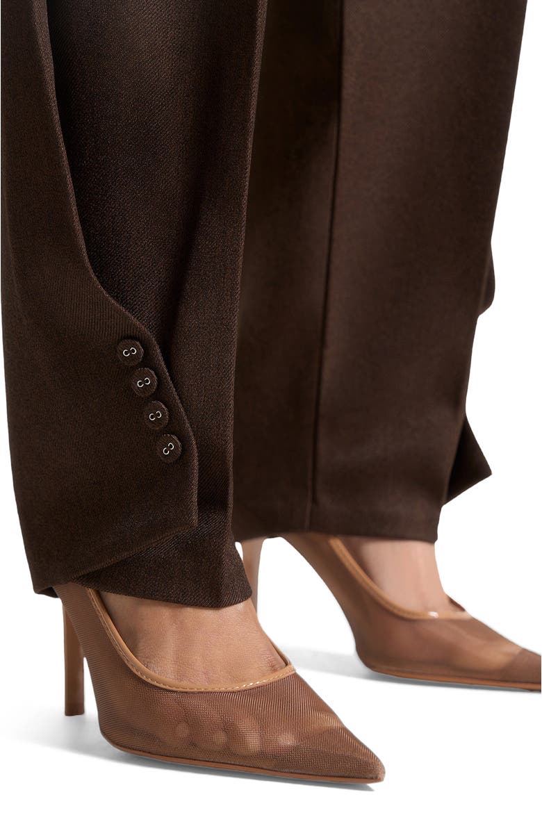 Manière De Voir Sophie Twist Leg Tailored Trousers, Alternate, color, Brown