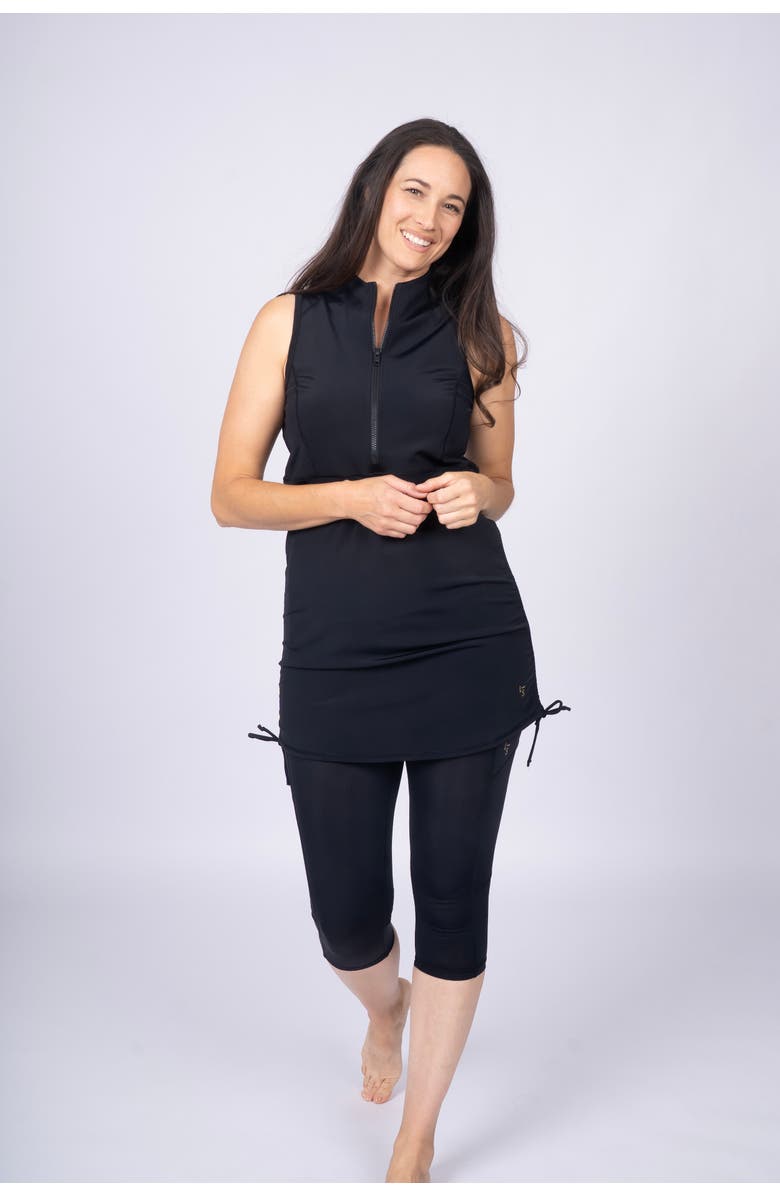 Line in the Sand Jump in 3/4 Leggings, Alternate, color, Ink