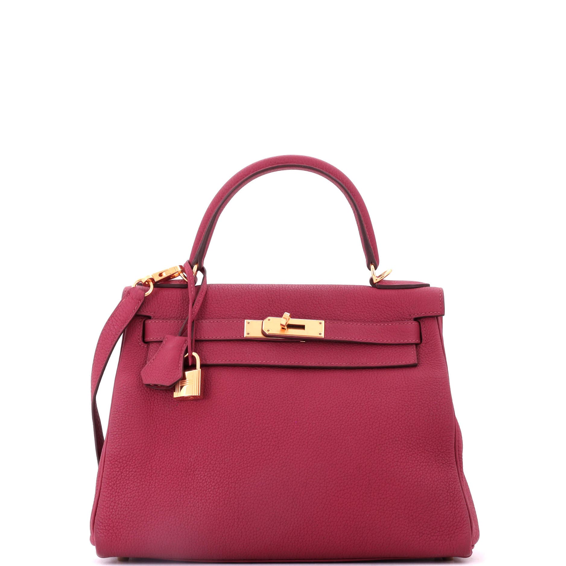 Kelly Handbag Red Togo with Gold Hardware 28, Main, color, Red