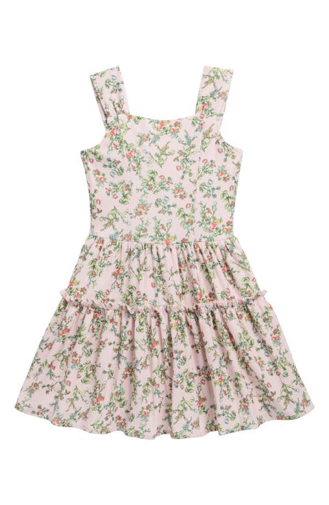 Kids' Floral Tiered Ruffle Dress (Big Kid)