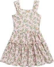 Truly Me Kids' Floral Tiered Ruffle Dress