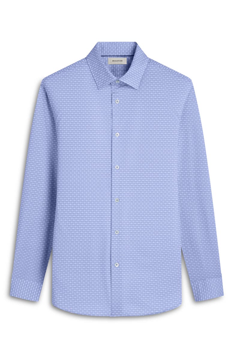 Bugatchi Jules OoohCotton<sup>®</sup> Grid Check Button-Up Shirt, Alternate, color, Air Blue