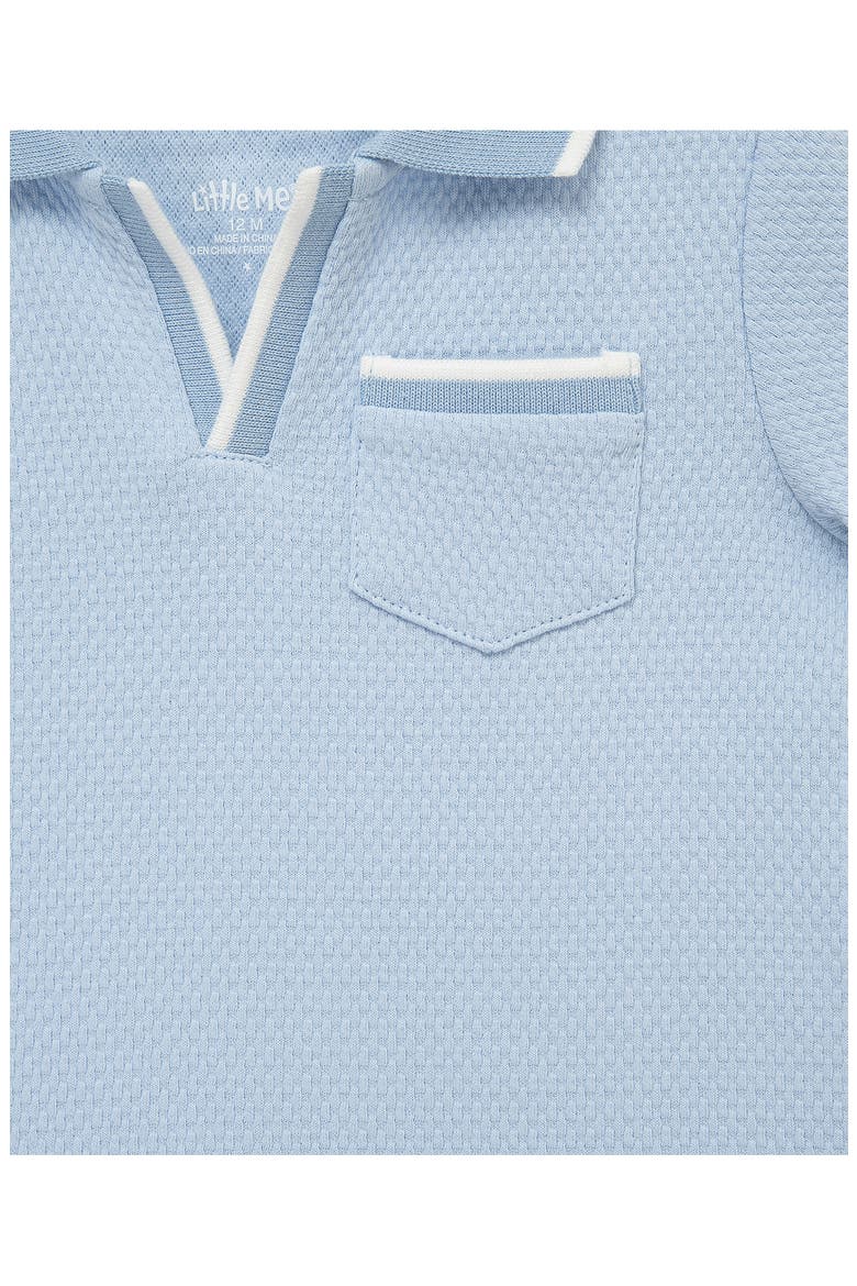 Organic Cotton Polo & Shorts Set, Alternate, color, BLUE