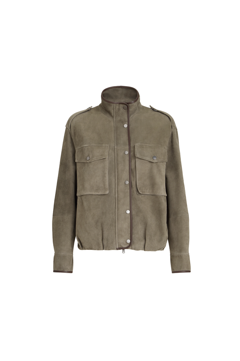 Couture suede outerwear, Alternate, color, Green