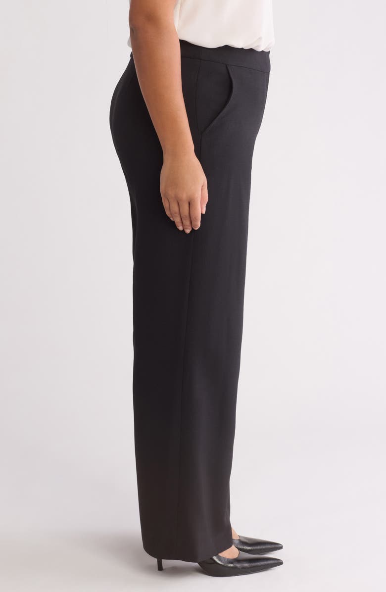 Tahari ASL Wide Leg Pants, Alternate, color, Black