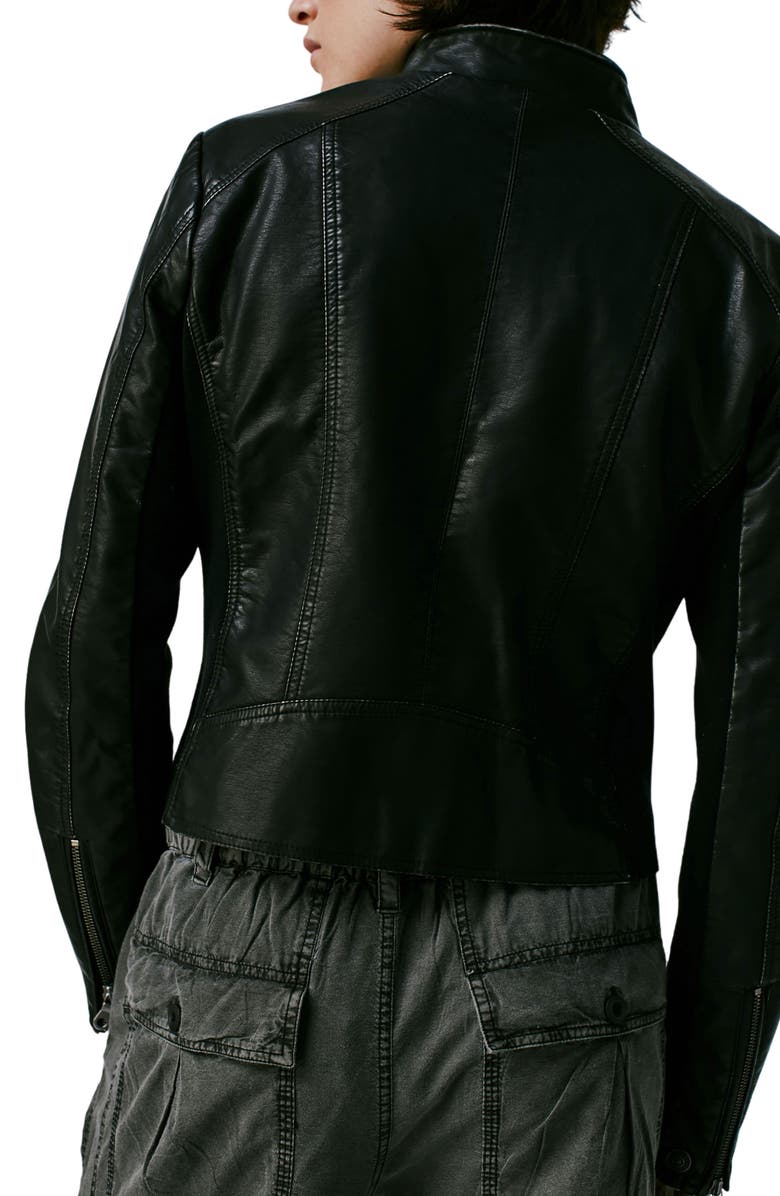 Free People Max Faux Leather Moto Jacket, Alternate, color, 