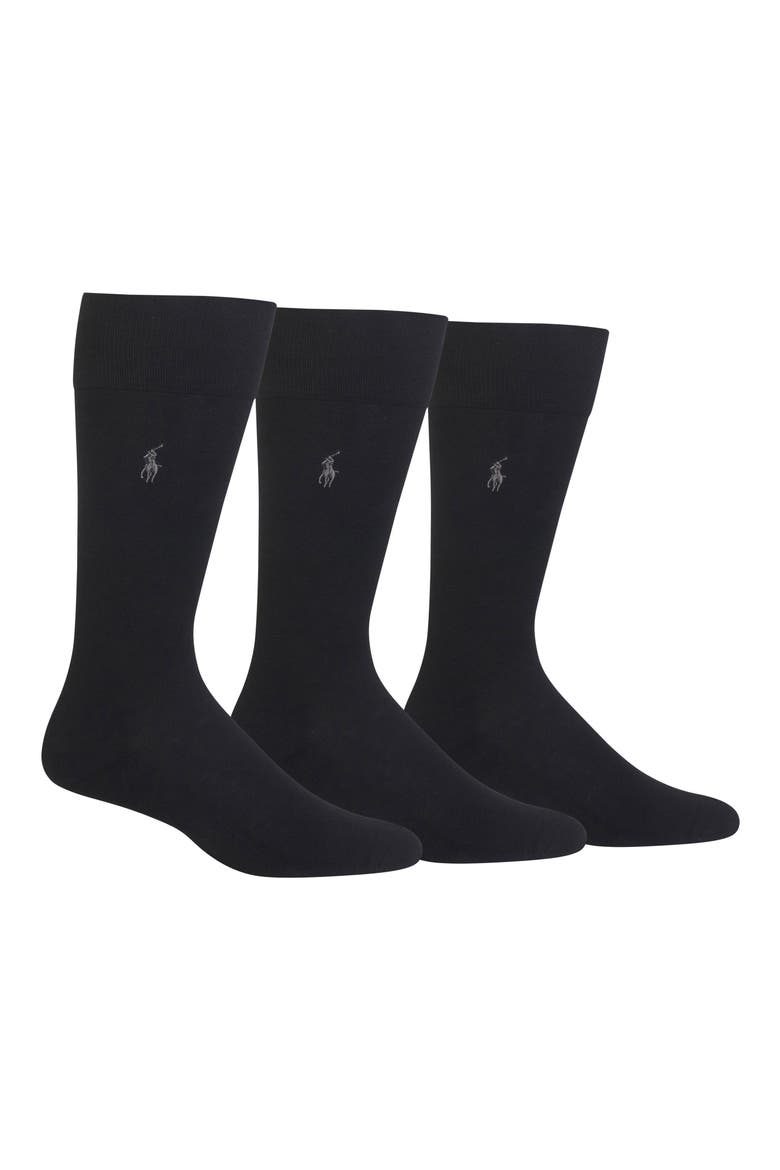 Assorted 3-Pack Supersoft Socks, Main, color, BLACK