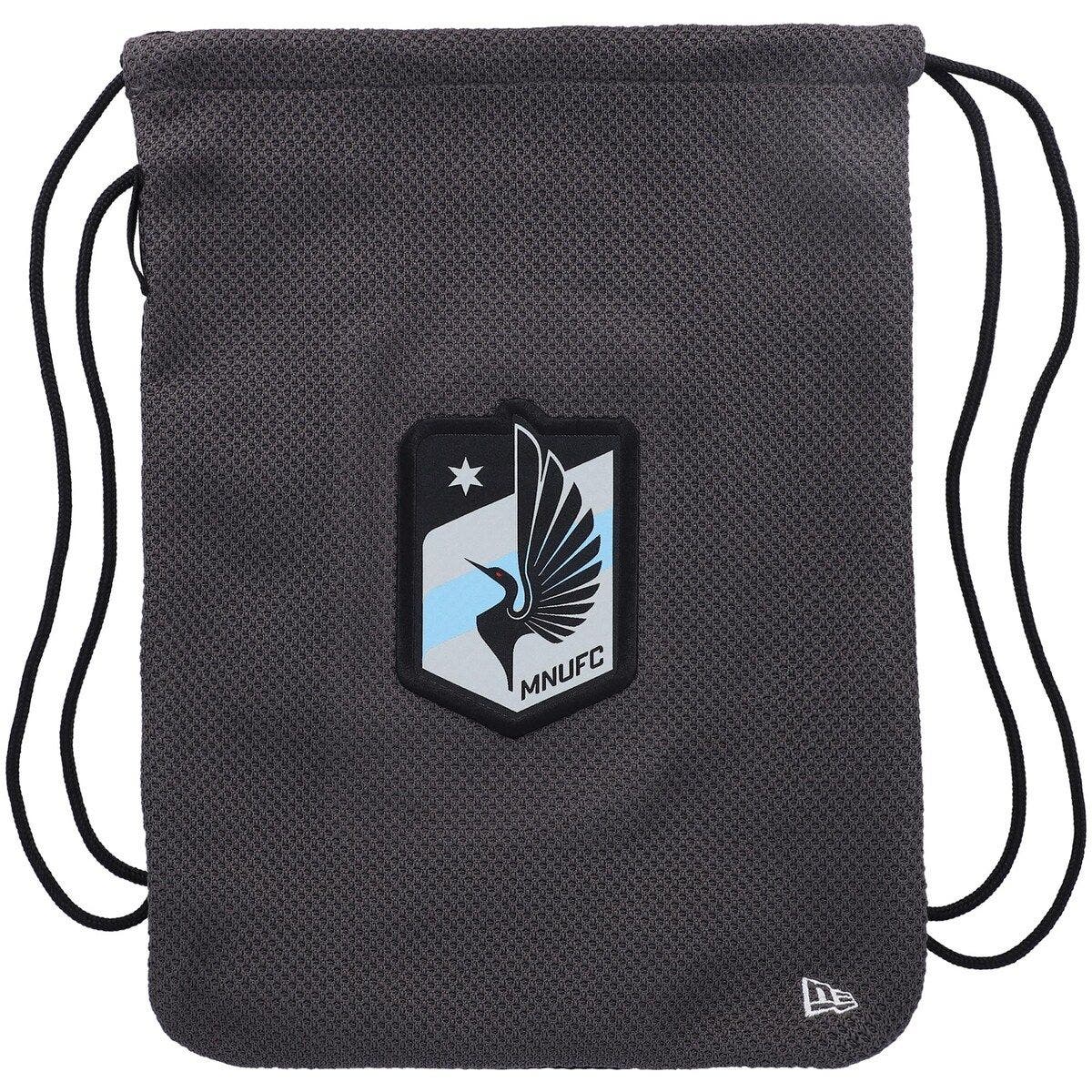 New Era Black Minnesota United FC Kick Off Gym Sack, Main, color, 