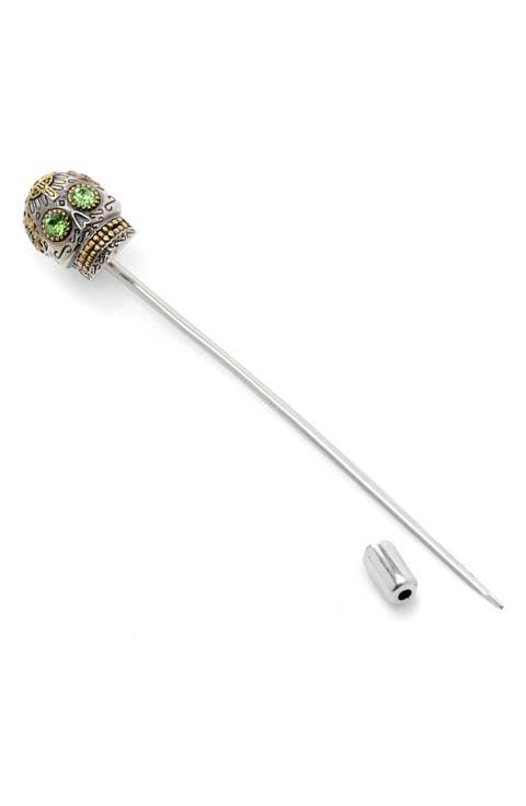 Embellished Sugar Skull Stick Pin