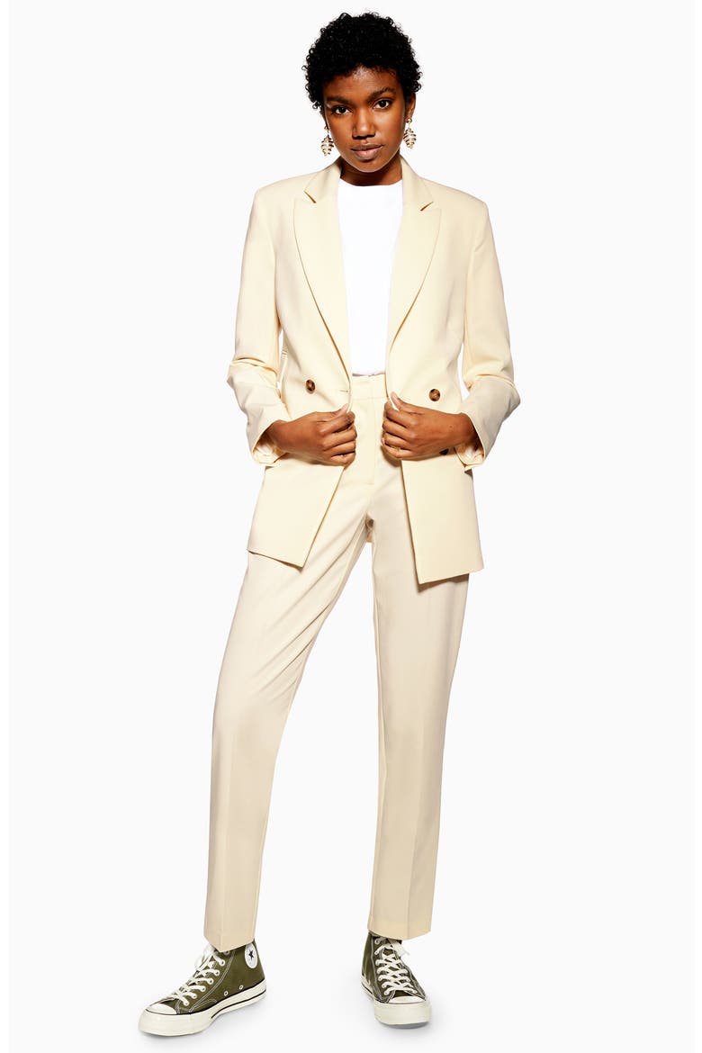 Double Breasted Jacket, Alternate, color, CREAM