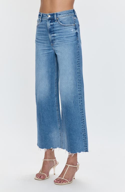 Pistola Lana Raw Hem Ankle Wide Leg Jeans In Rhythm Vintage