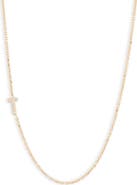 Anzie Love Letter Pavé Diamond Initial Pendant Necklace