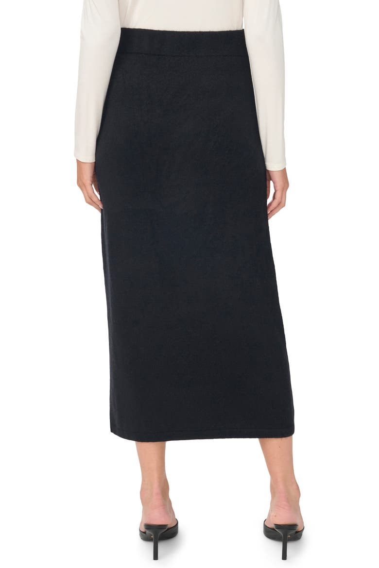 Side Slit Midi Skirt, Alternate, color, RICH BLACK