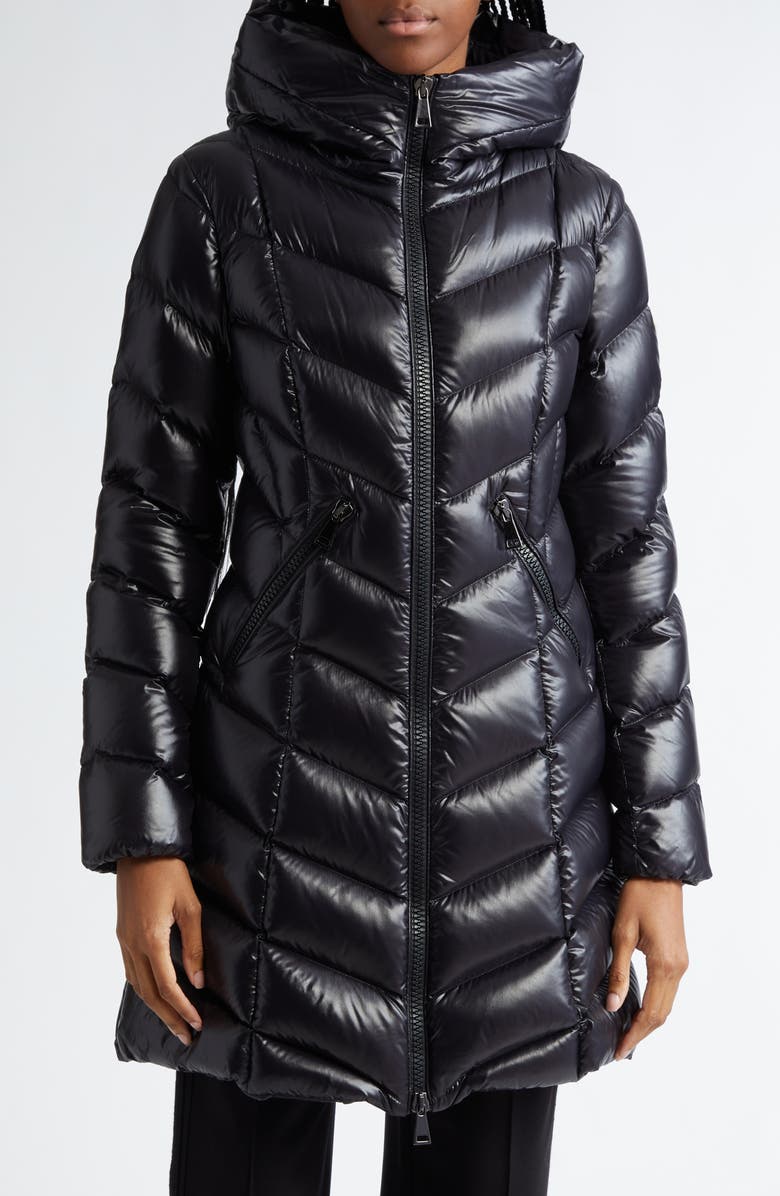 Moncler Marus Hooded Down Puffer Jacket, Main, color, Black