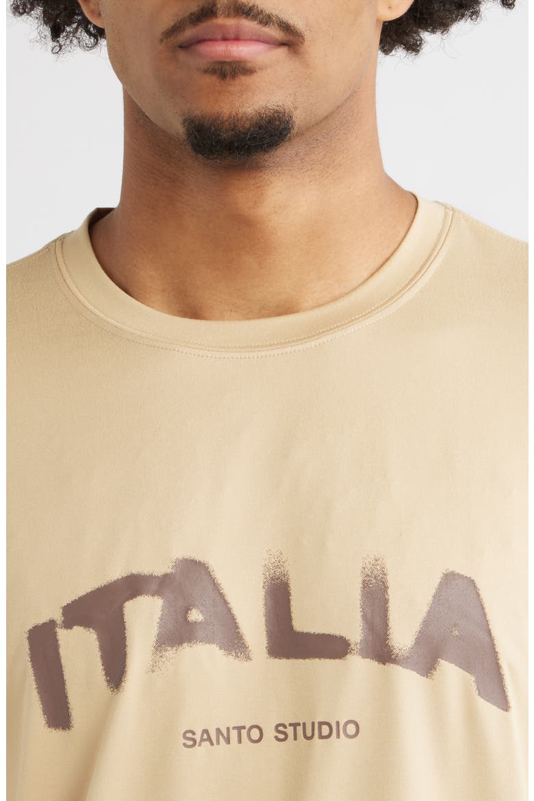 Italia Graphic T-Shirt, Alternate, color, CALM BROWN