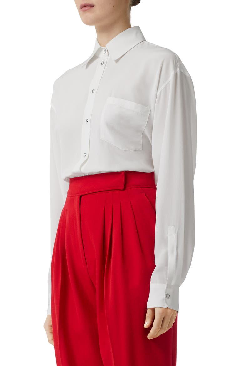 Marika Silk Blouse, Alternate, color, OPTIC WHITE