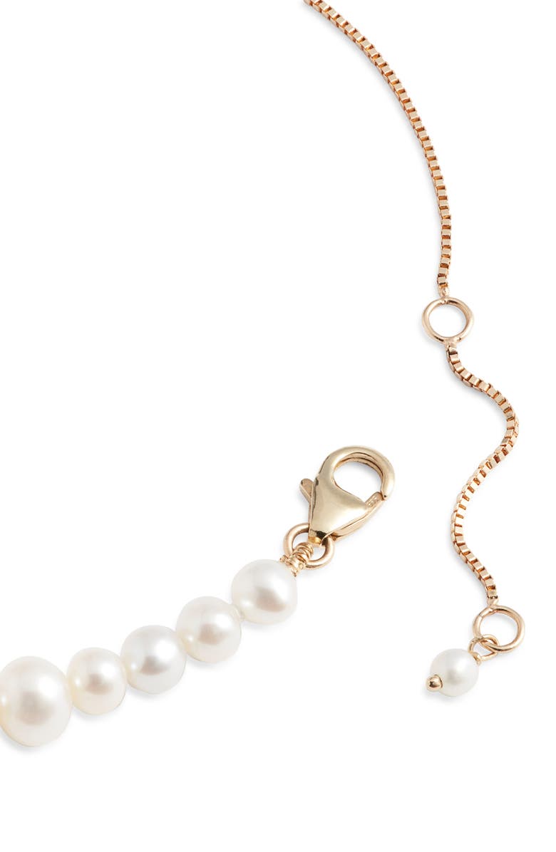 Nordstrom Freshwater Pearl Bracelet, Alternate, color, White- 14K Yellow Gold
