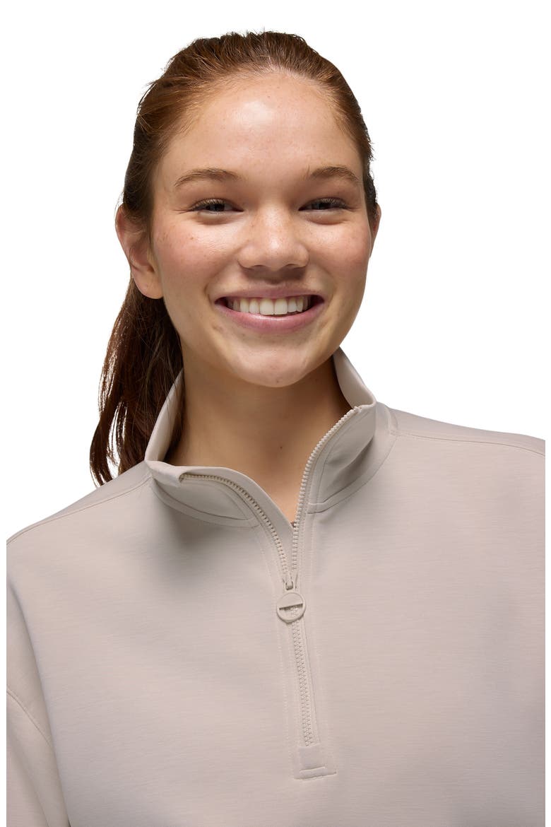 Shea Half Zip, Alternate, color, ALMOND