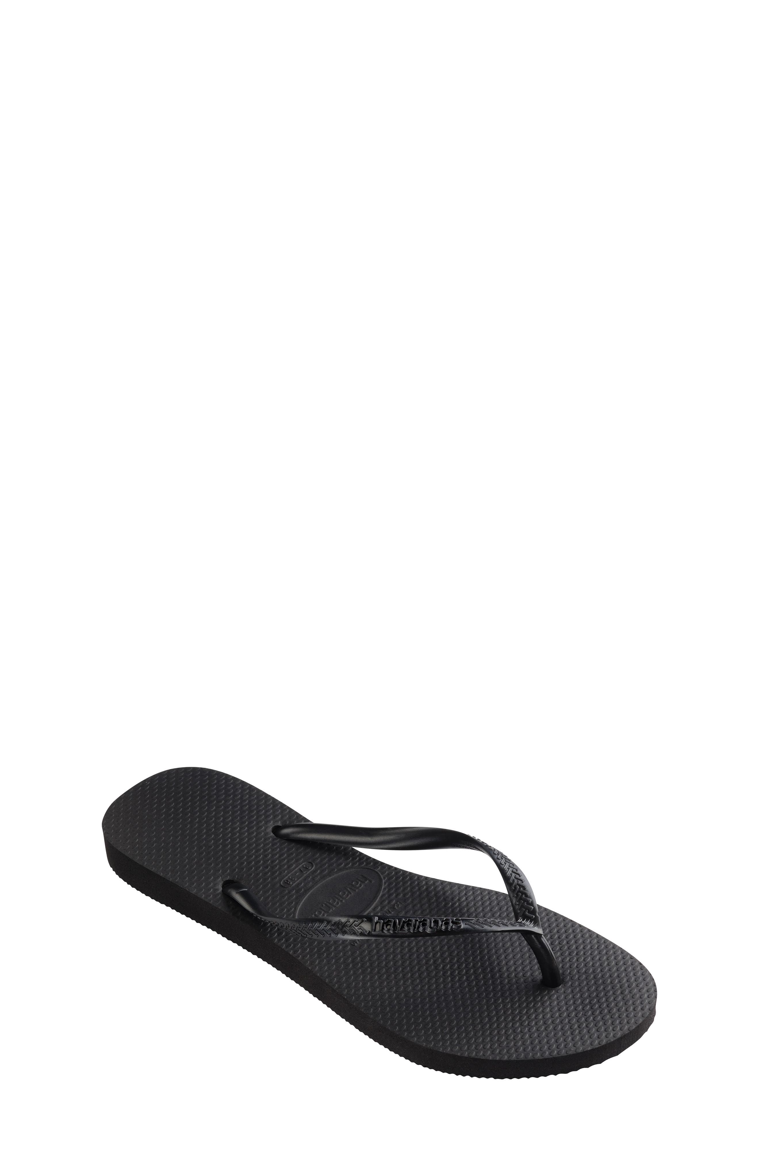 Havaianas Slim Flip Flop, Main, color, Black