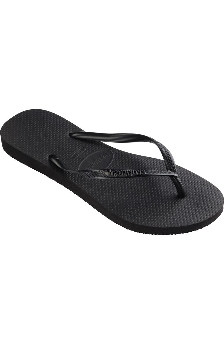 Havaianas Slim Flip Flop, Main, color, Black