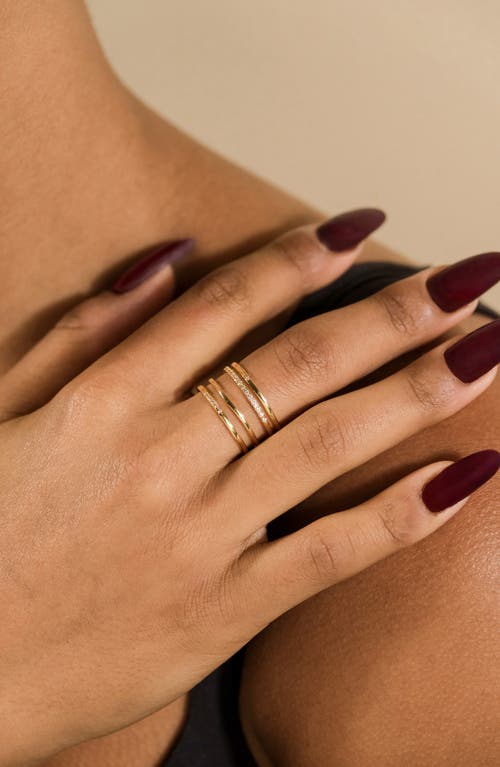 Sterling Forever Laurel Stacking Ring In Gold
