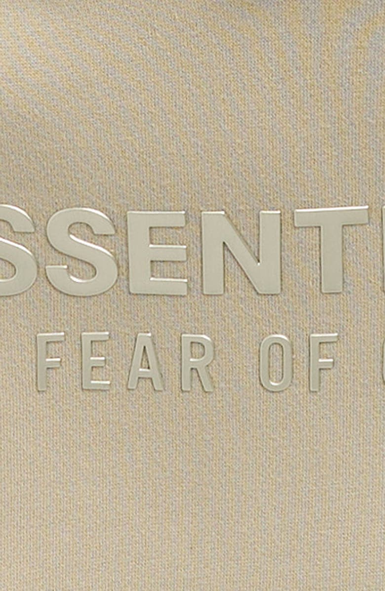 Fear of God Essentials Kids' Metallic Logo Fleece Hoodie, Alternate, color, Abbey Stone