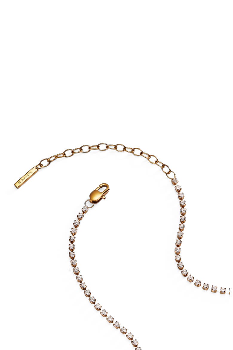 Babe Tennis Chain Necklace, Alternate, color, Gold