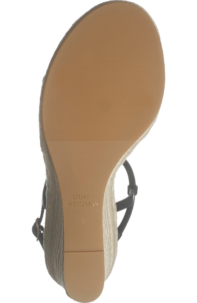 Stuart Weitzman Nilla Espadrille Platform Wedge Sandal, Alternate, color, Black