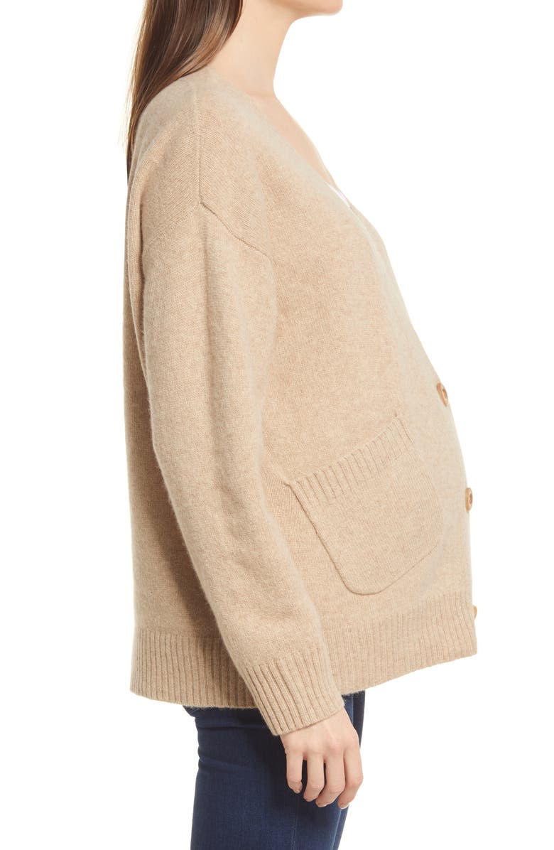 Emilia George Renee Yak & Wool Blend Maternity Cardigan, Alternate, color, 